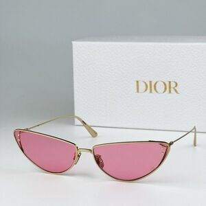 NEW Dior MISSDIOR B1U B0N0 Gold Pink Unisex Metal Cat Eye Sunglasses
